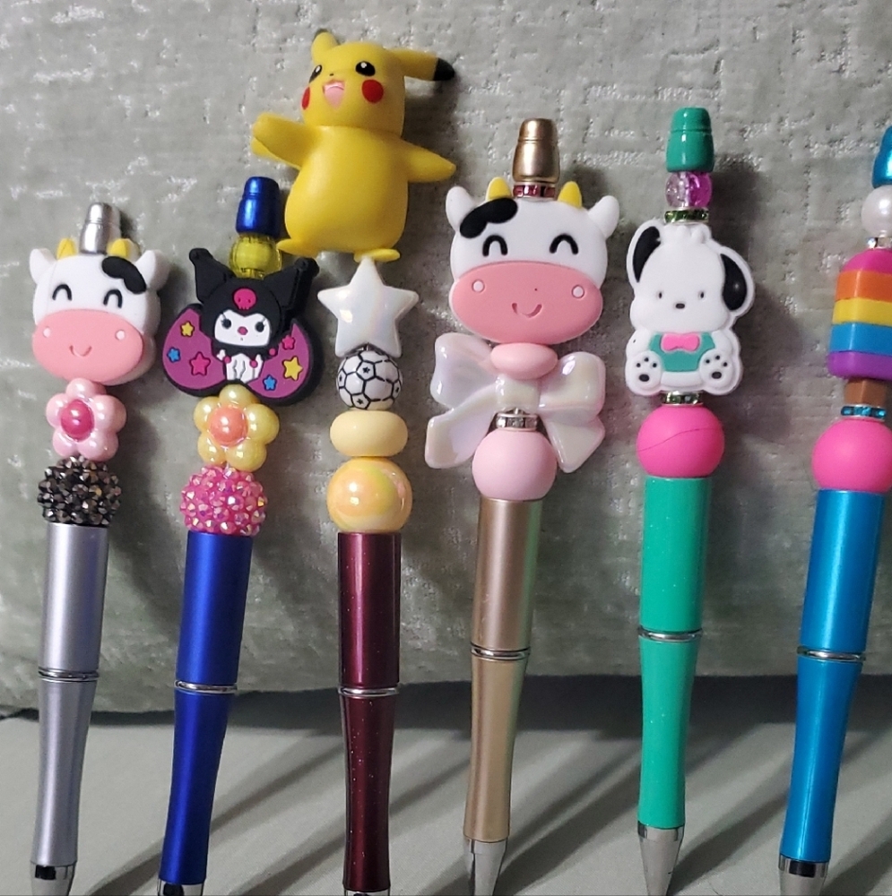 Each Pen Cost $8. Pink and Blue Kawaii Animal Pen Toppers Set